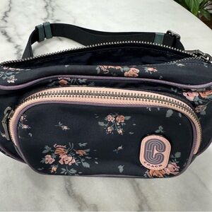 Coach Floral Black Belt Bag
